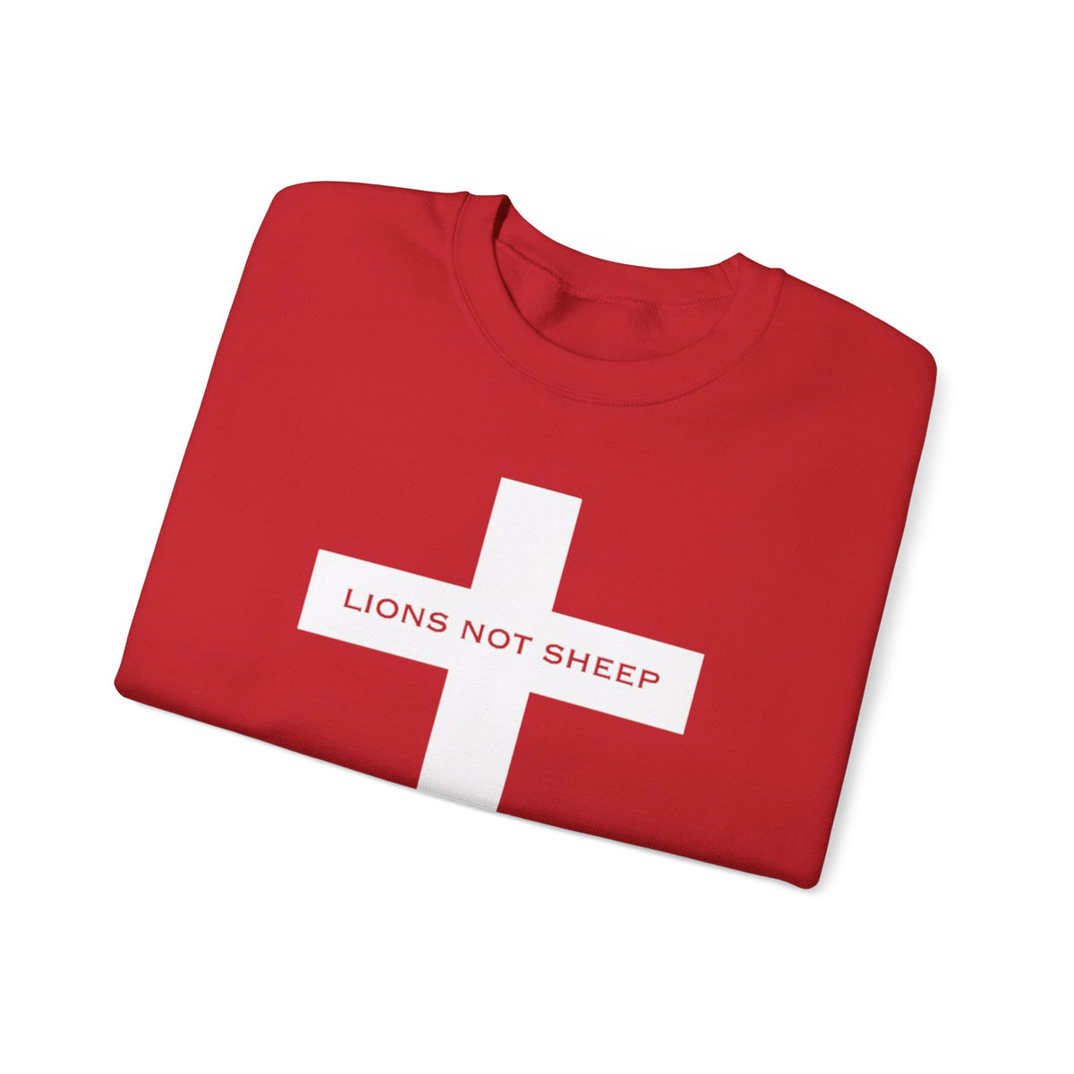 Lions Not Sheep "Cross" Unisex Crewneck Sweatshirt