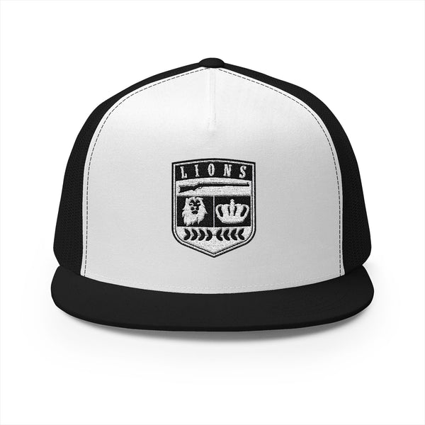 Lions Not Sheep "Crest" 5 Panel Trucker Hat - Light Version Old