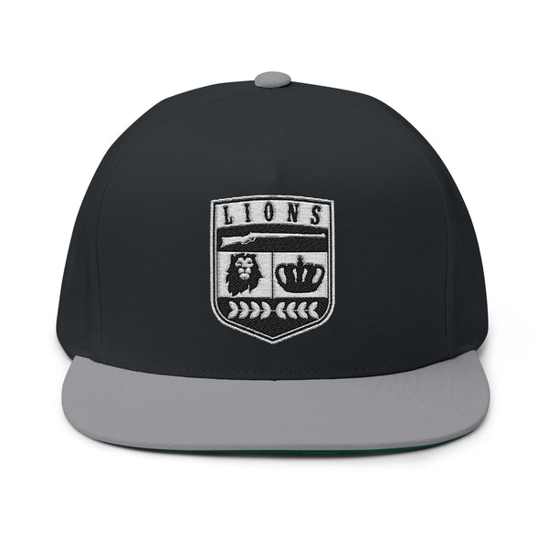 Lions Not Sheep "Crest" Flat Bill Hat - Dark Version Old