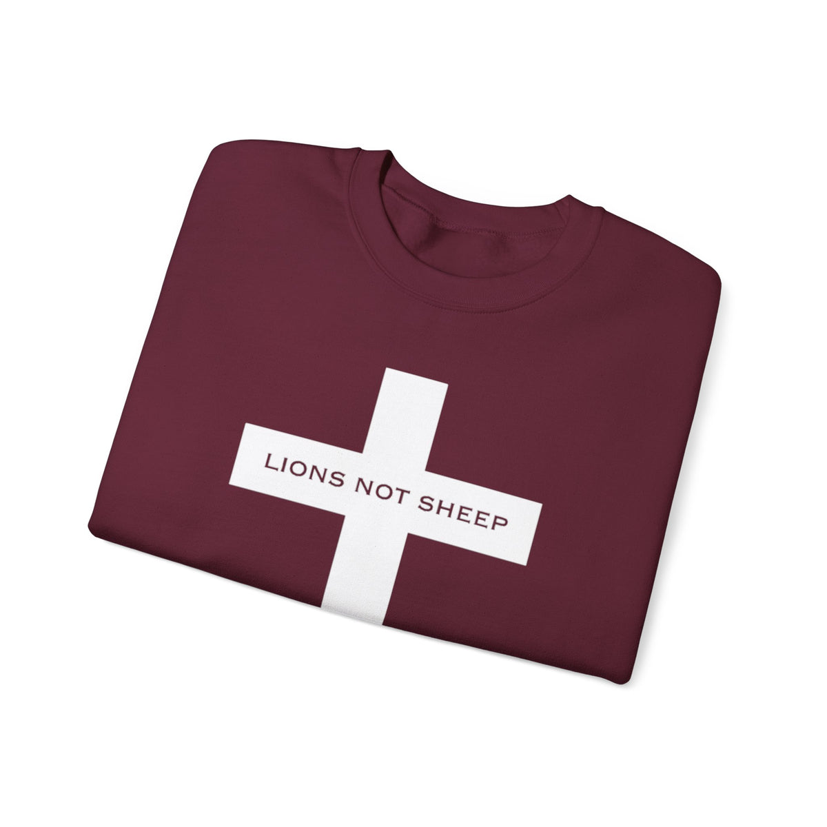 Lions Not Sheep "Cross" Unisex Crewneck Sweatshirt