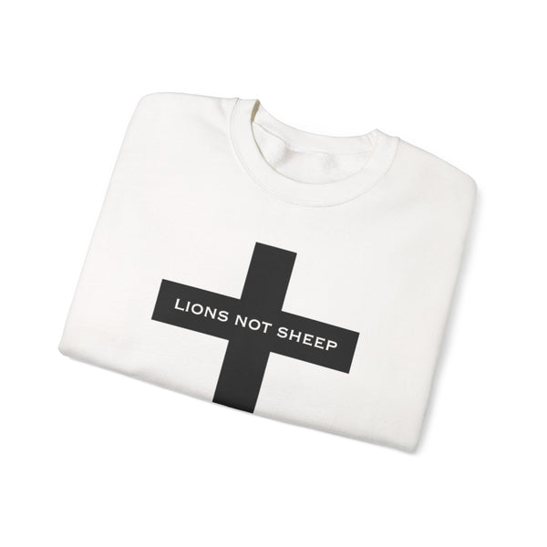 Lions Not Sheep "Cross" Unisex Crewneck Sweatshirt