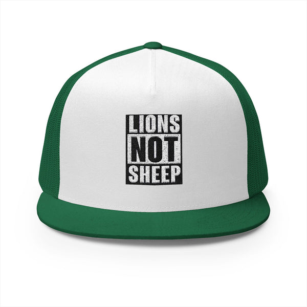 Lions Not Sheep "Straight Outta" 5 Panel Trucker Hat Old