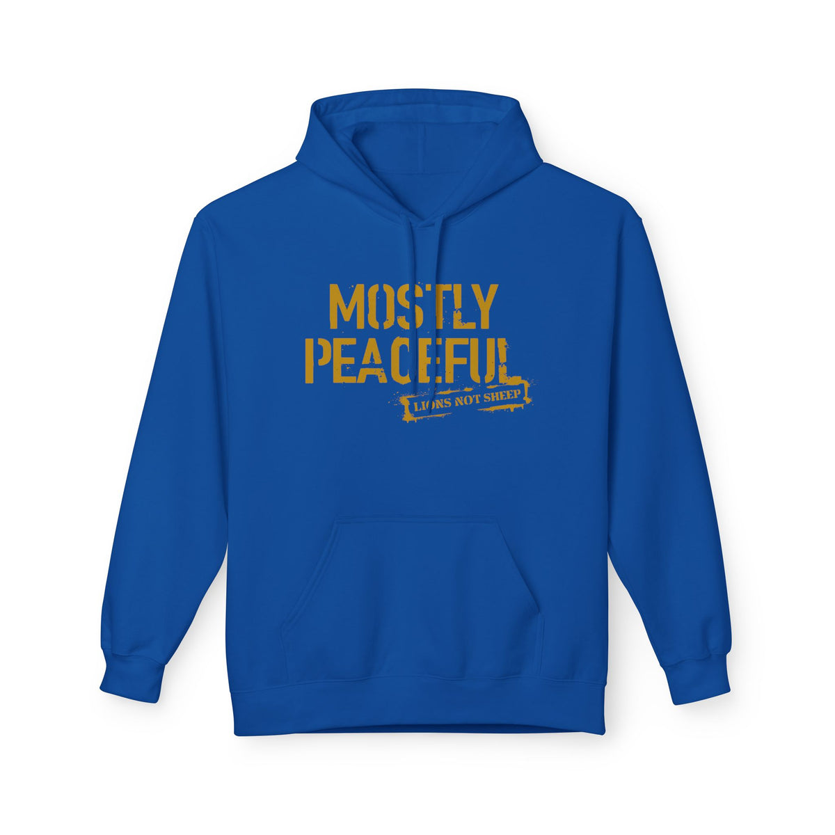 Lions Not Sheep "Mostly Peaceful" Softstyle Fleece Hoodie