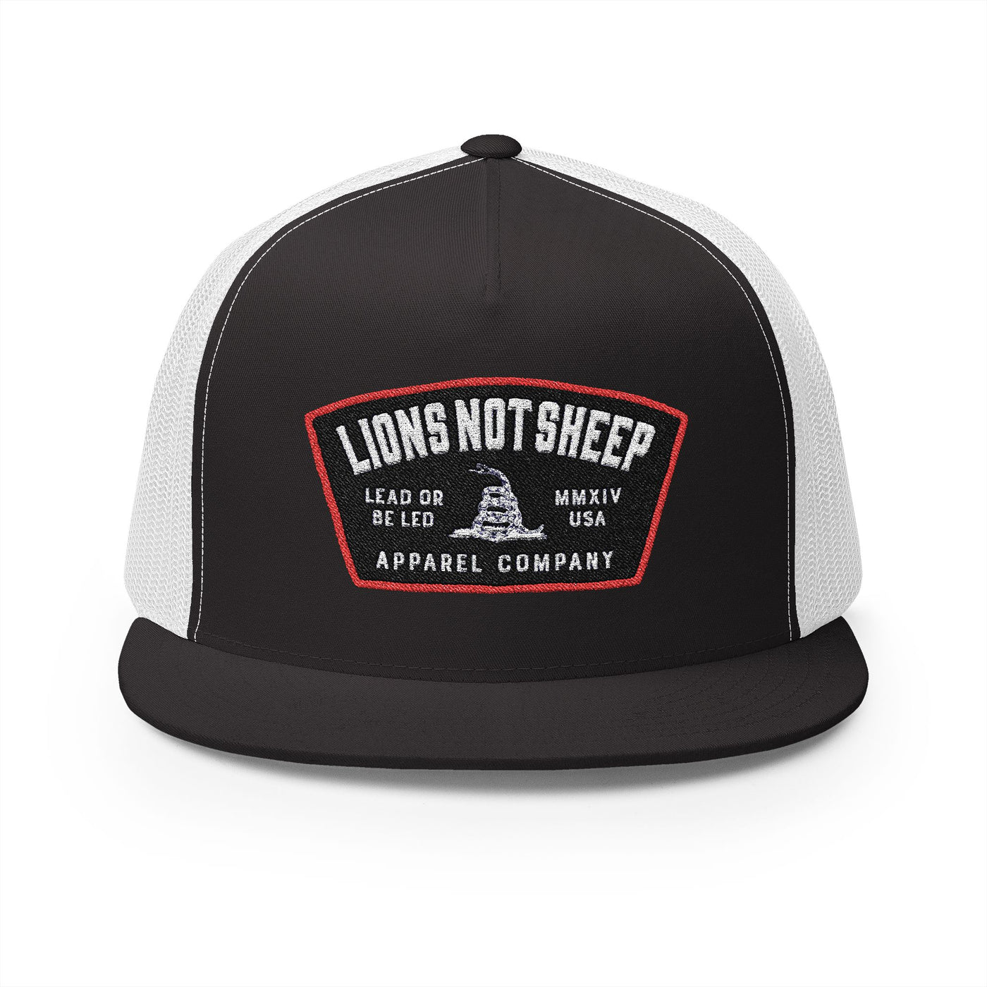 Lions Not Sheep "Lead From the Front" 5 Panel Trucker Hat Old