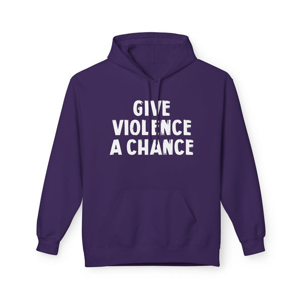 Lions Not Sheep "Give Violence A Chance" Softstyle Fleece Hoodie