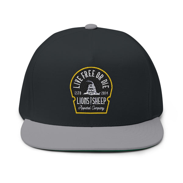 Lions Not Sheep "Live Free or Die" Flat Bill Hat Old