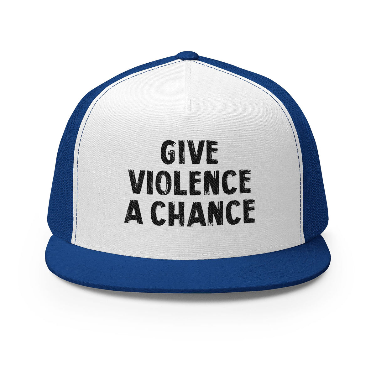 Lions Not Sheep &quot;Give Violence A Chance&quot; 5 Panel Trucker Hat - Light Version