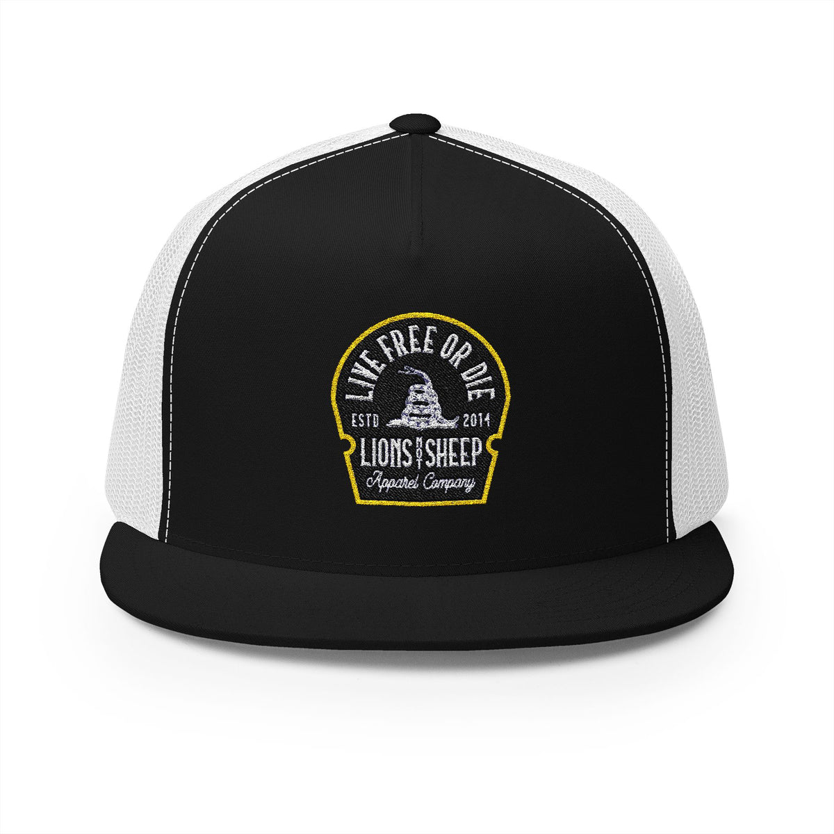 Lions Not Sheep &quot;Live Free or Die&quot; 5 Panel Trucker Hat