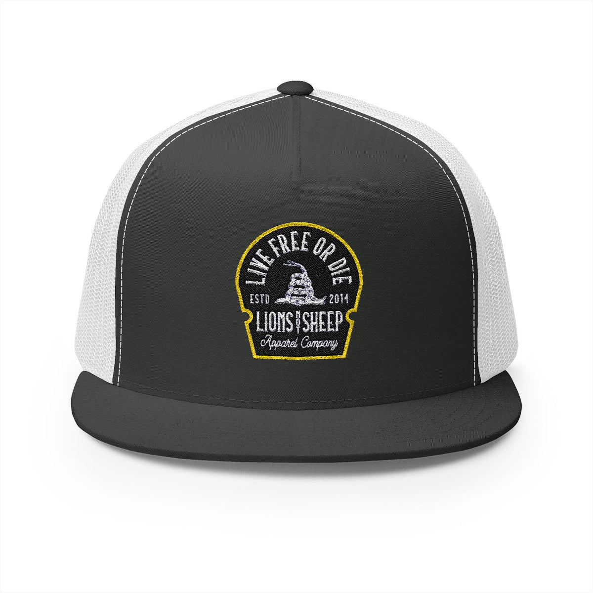 Lions Not Sheep &quot;Live Free or Die&quot; 5 Panel Trucker Hat