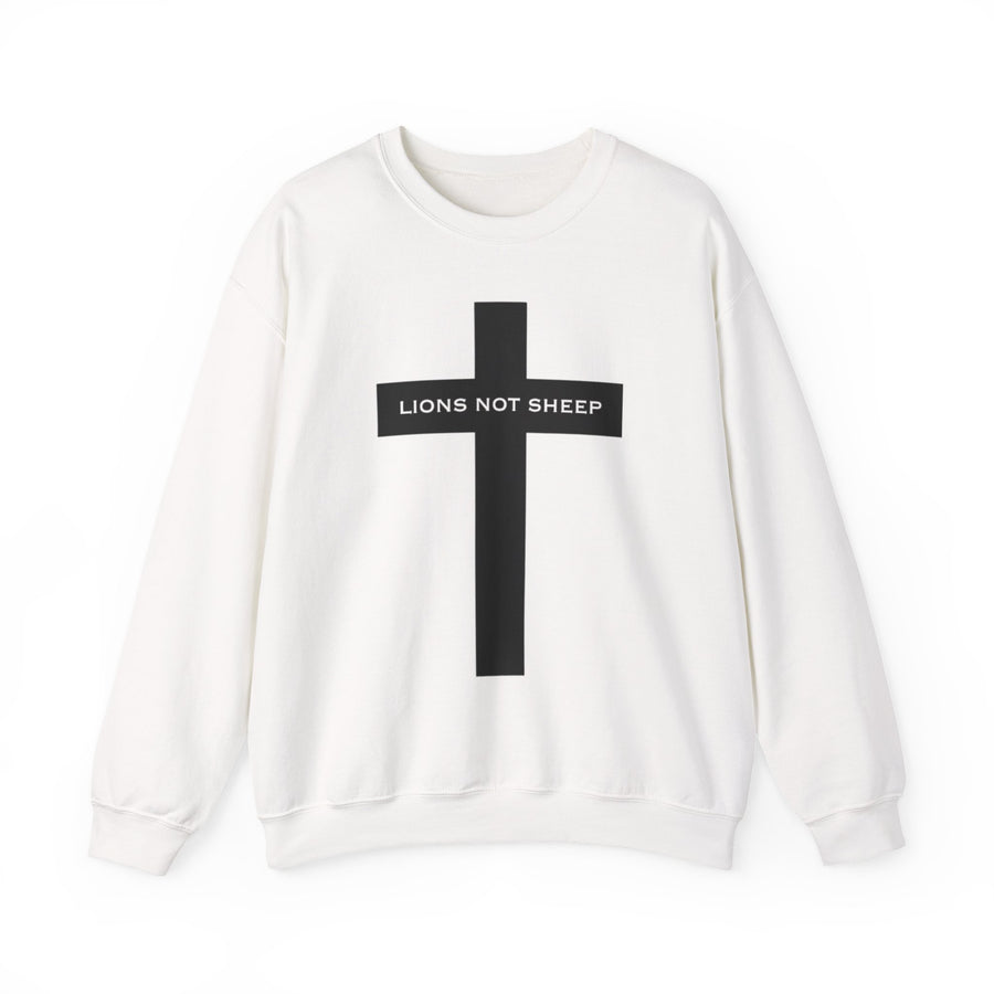 Lions Not Sheep "Cross" Unisex Crewneck Sweatshirt