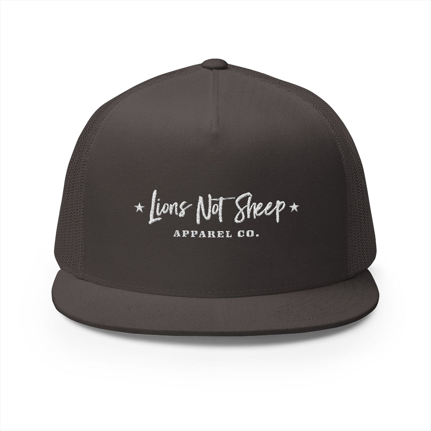 Lions Not Sheep "Apparel Co." 5 Panel Trucker Hat - Dark Version Old