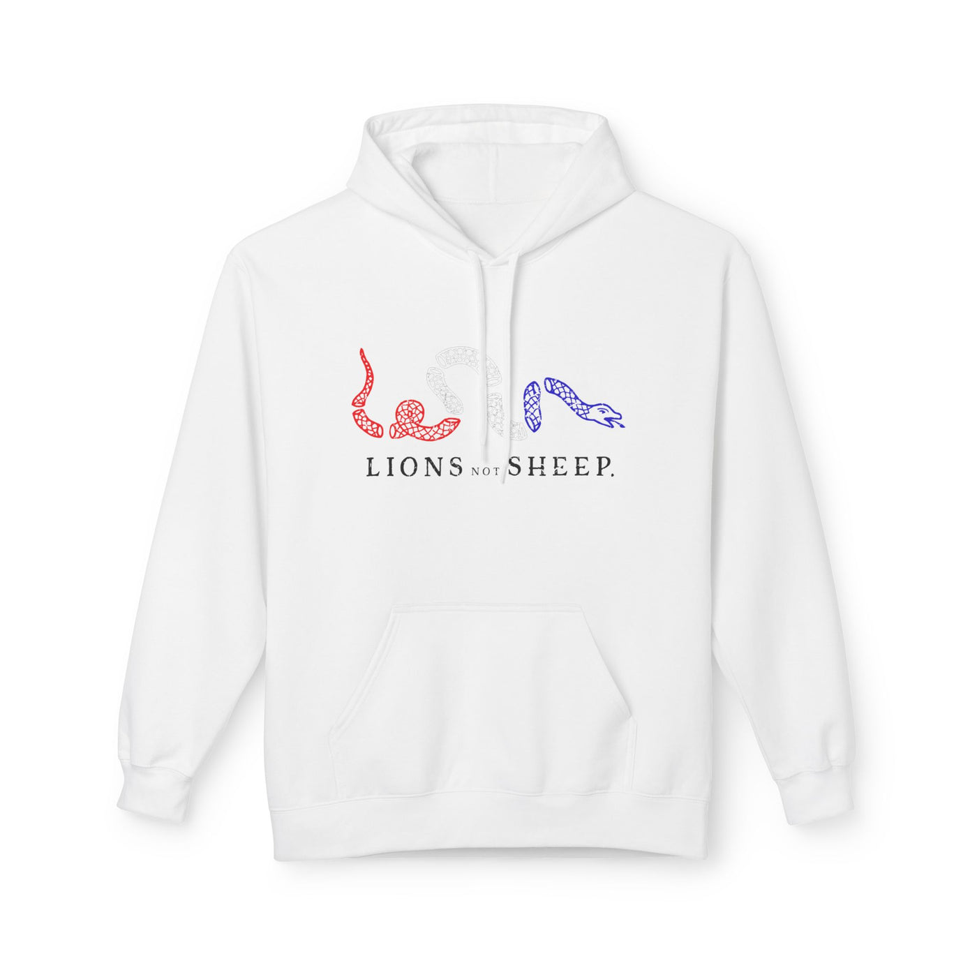 Lions Not Sheep "Join or Die" Softstyle Fleece Hoodie