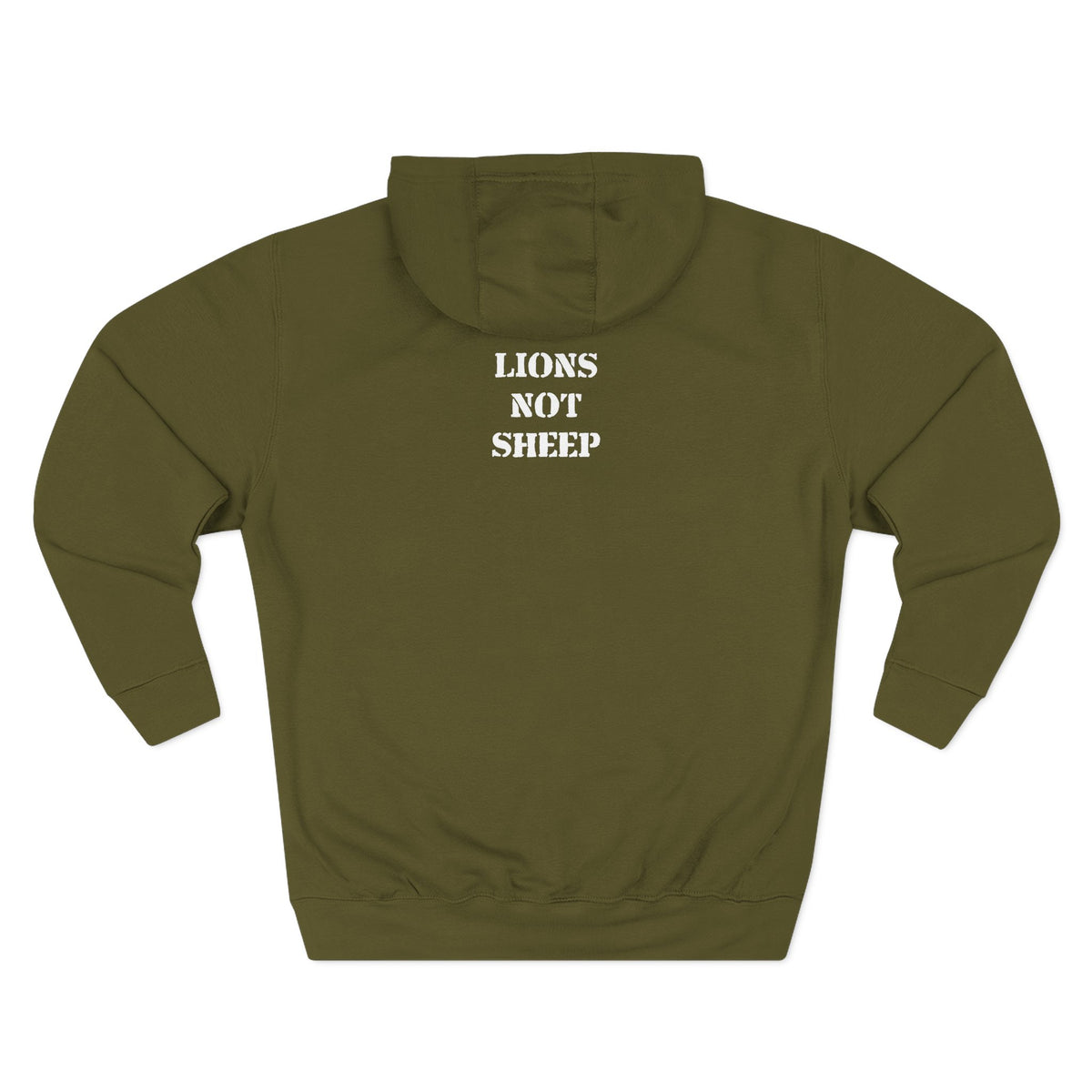 Lions Not Sheep &quot;OG&quot; Three-Panel Fleece Hoodie