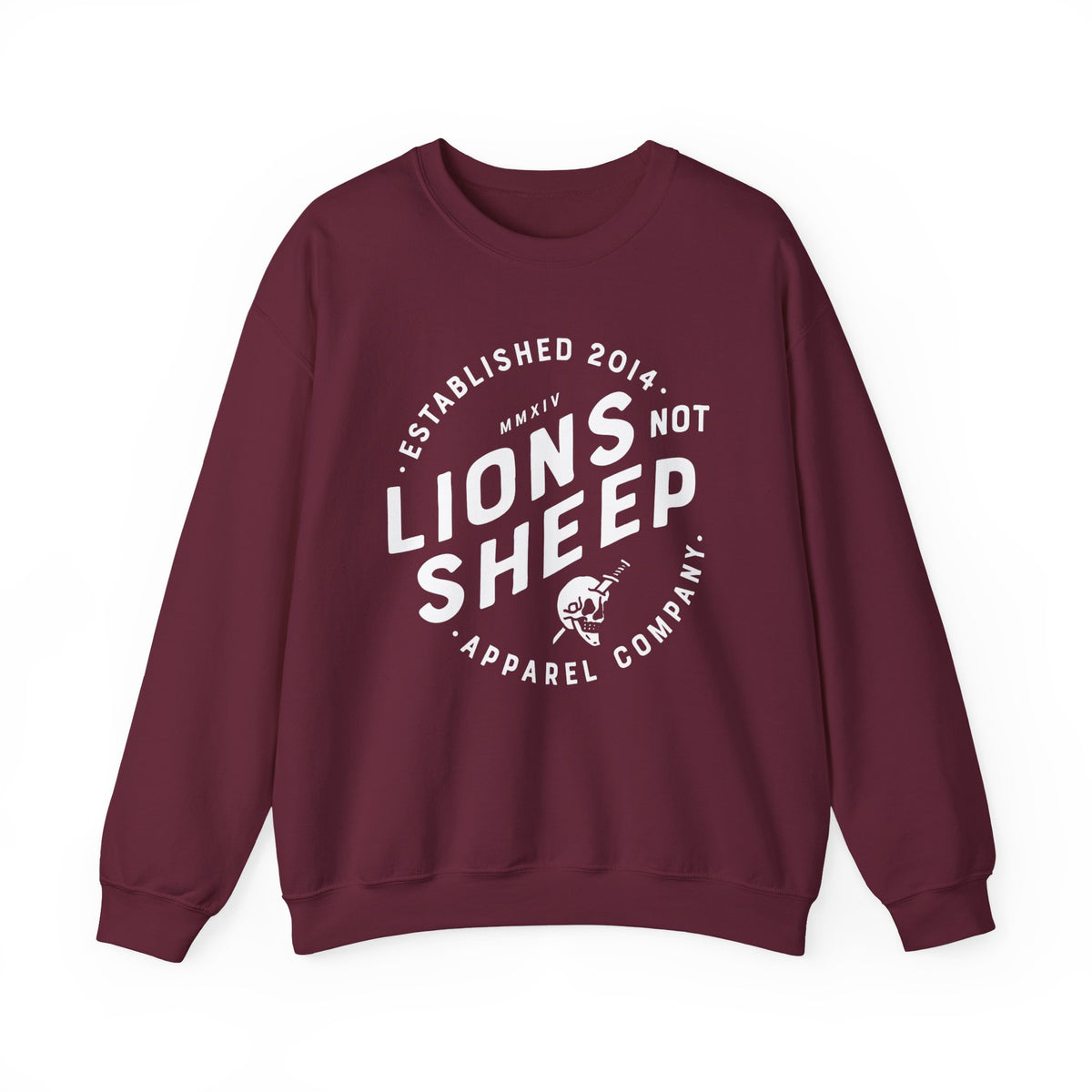 Lions Not Sheep "Vintage Skull" Unisex Crewneck Sweatshirt