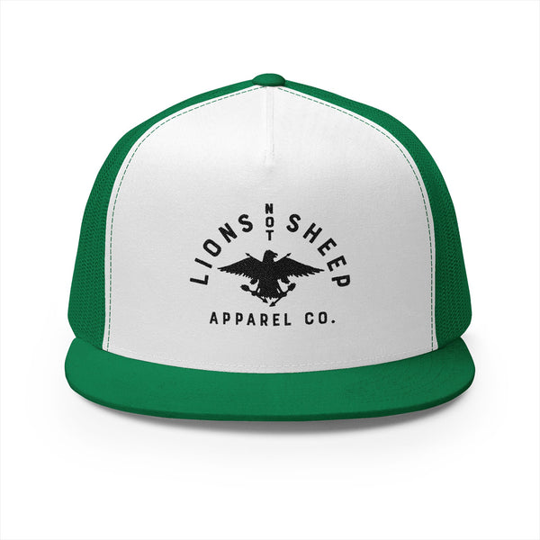 Lions Not Sheep "Vintage Eagle" 5 Panel Trucker Hat - Light Version Old