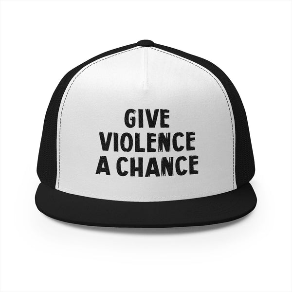 Lions Not Sheep "Give Violence A Chance" 5 Panel Trucker Hat - Light Version Old