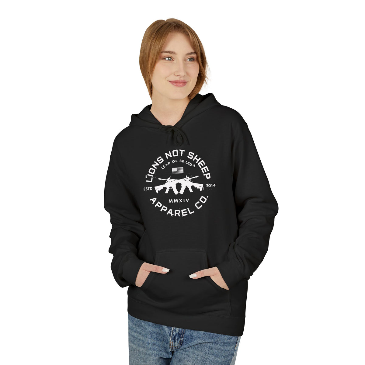 Lions Not Sheep "Cross Guns" Softstyle Fleece Hoodie