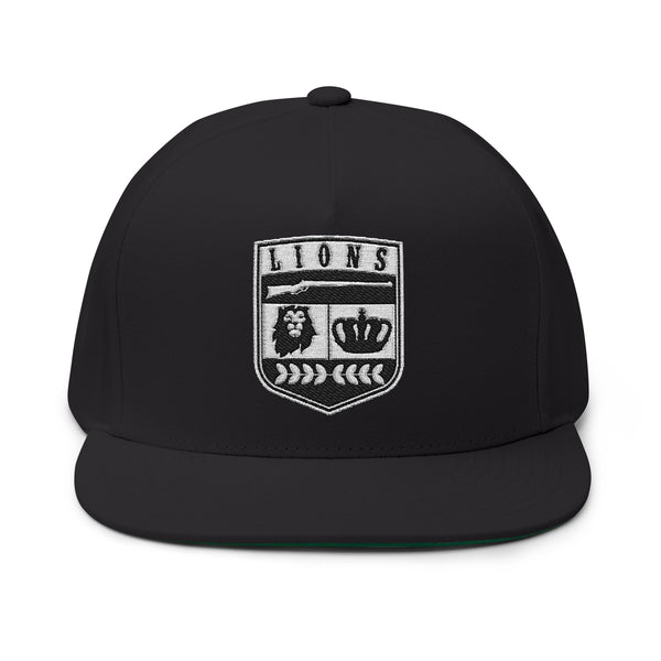Lions Not Sheep "Crest" Flat Bill Hat - Dark Version Old