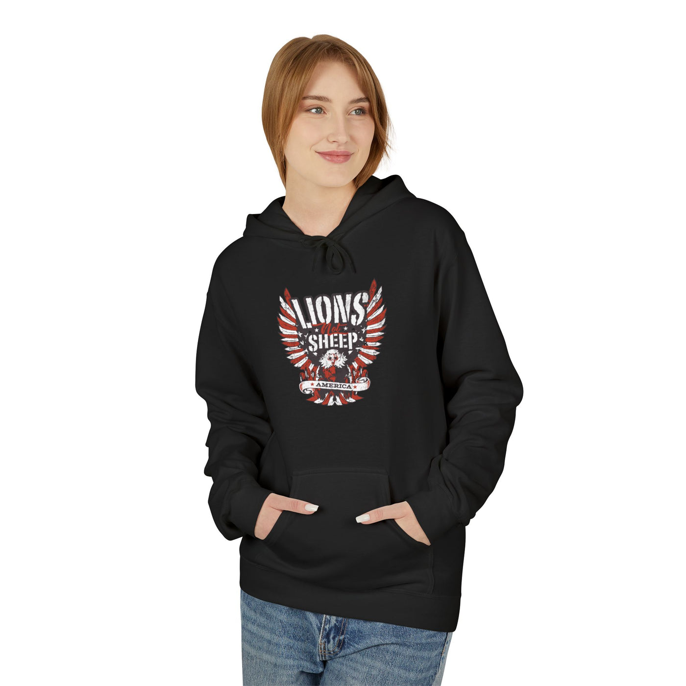 Lions Not Sheep "America" Softstyle Fleece Hoodie