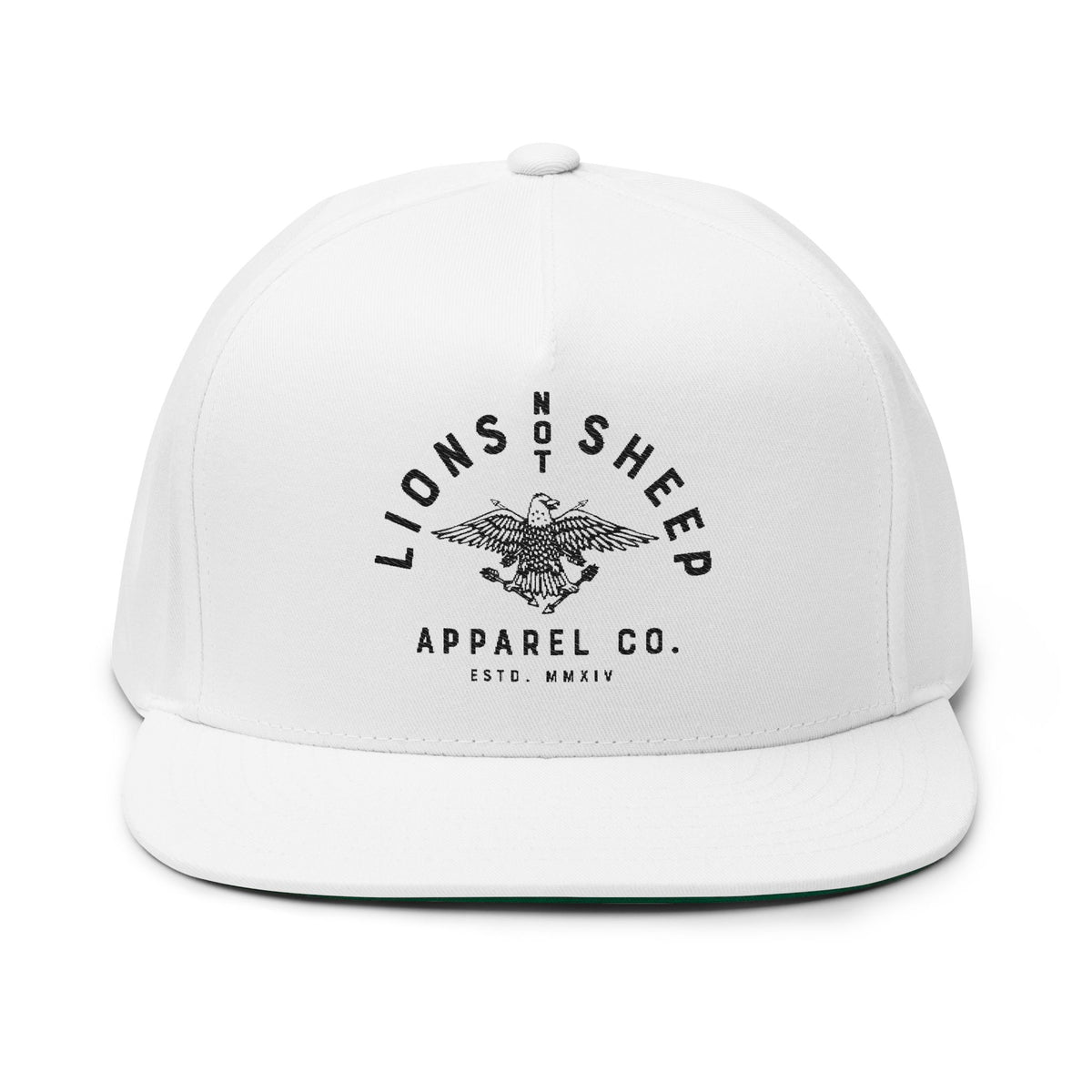 Lions Not Sheep &quot;Vintage Eagle&quot; Flat Bill Hat - Light Version