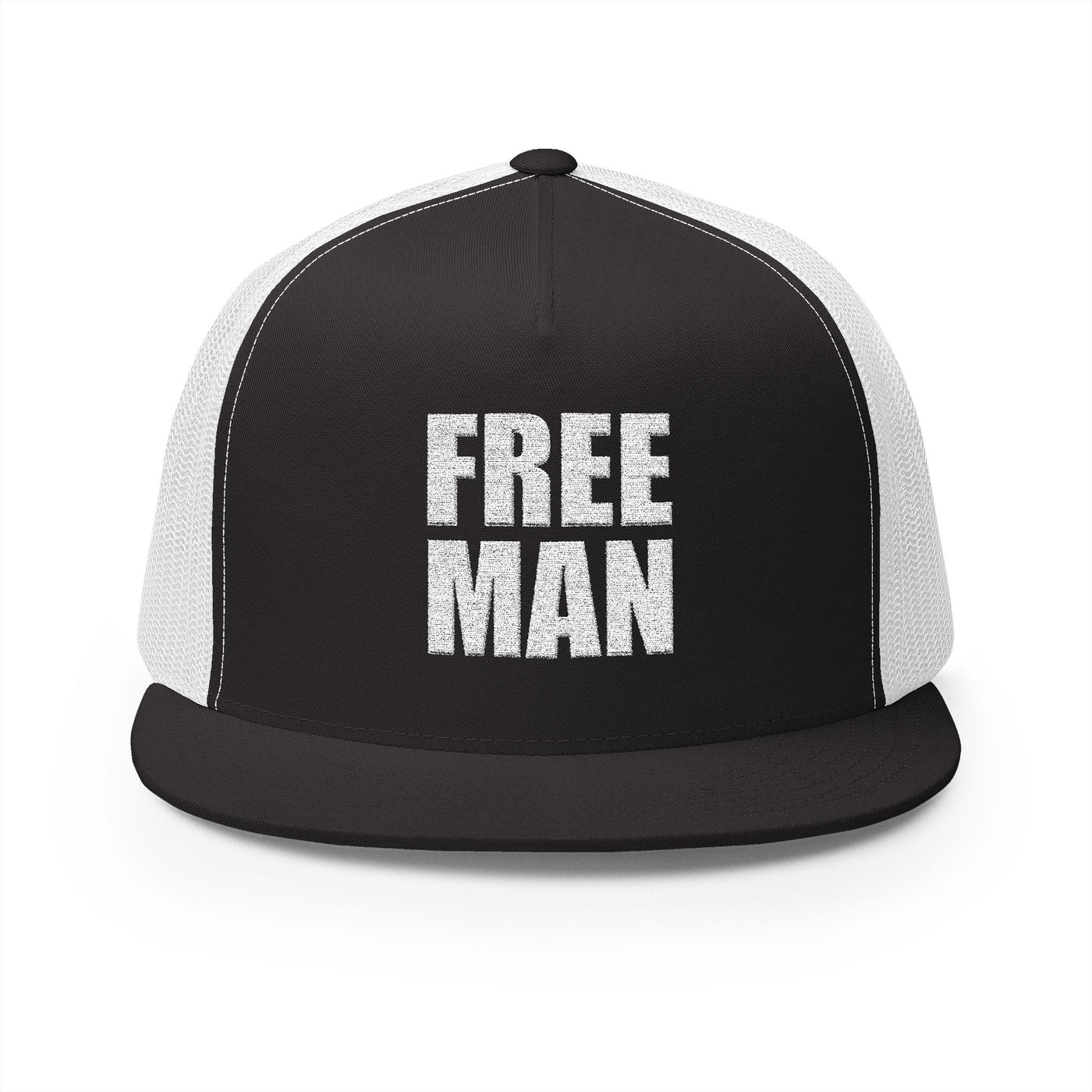 Lions Not Sheep "Free Man" 5 Panel Trucker Hat - Dark Version Old