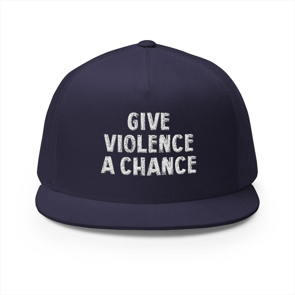 Lions Not Sheep &quot;Give Violence A Chance&quot; 5 Panel Trucker Hat - Dark Version