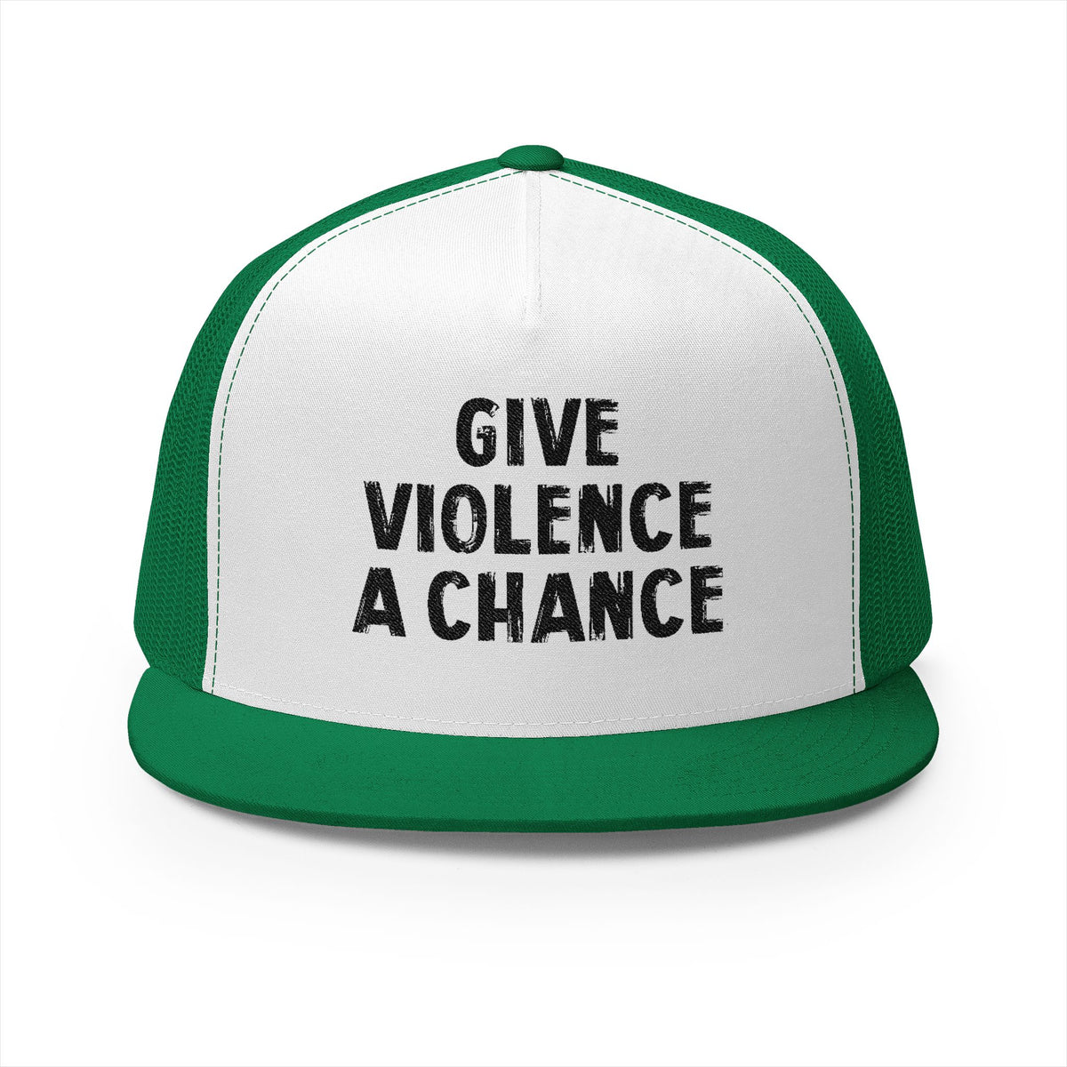 Lions Not Sheep &quot;Give Violence A Chance&quot; 5 Panel Trucker Hat - Light Version