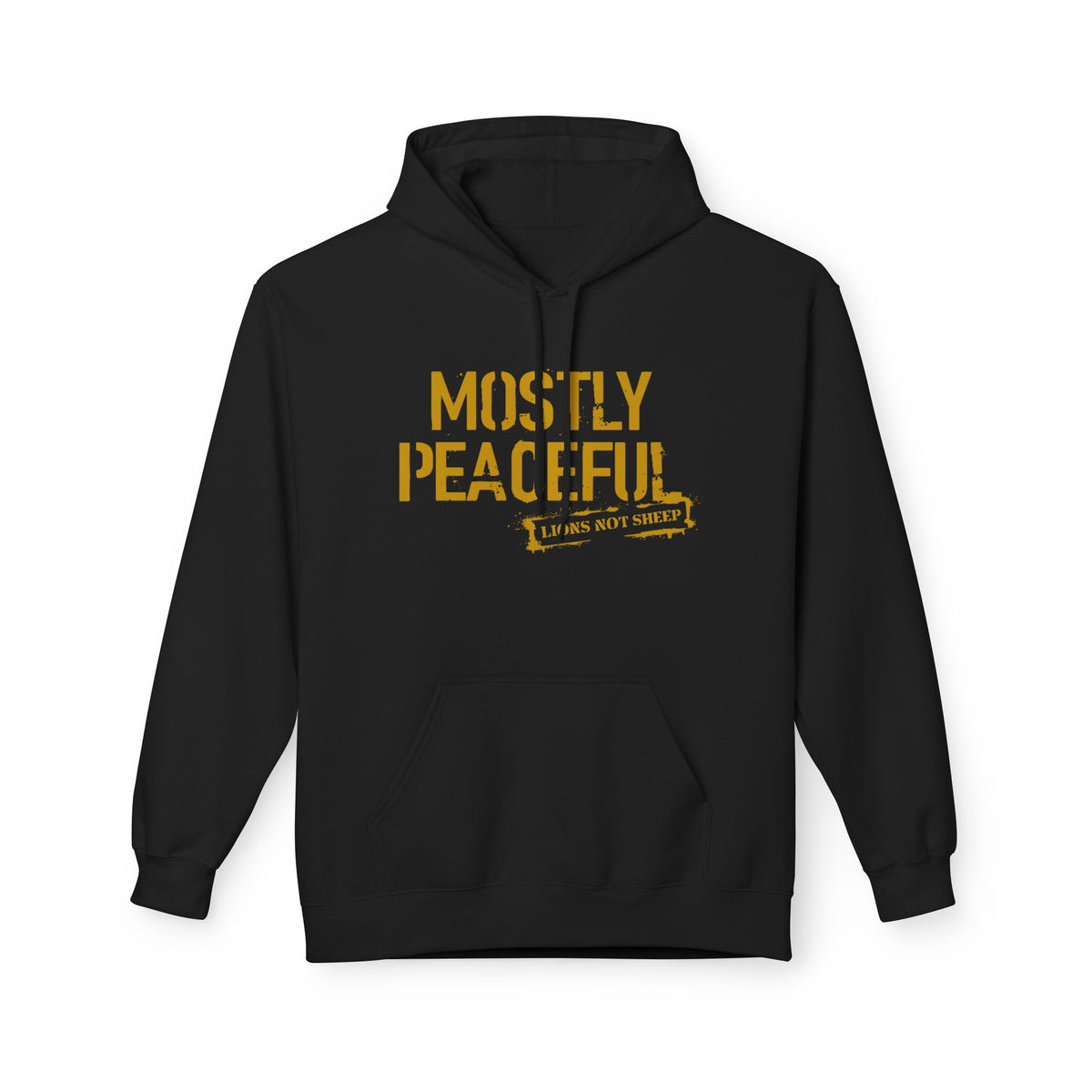Lions Not Sheep "Mostly Peaceful" Softstyle Fleece Hoodie