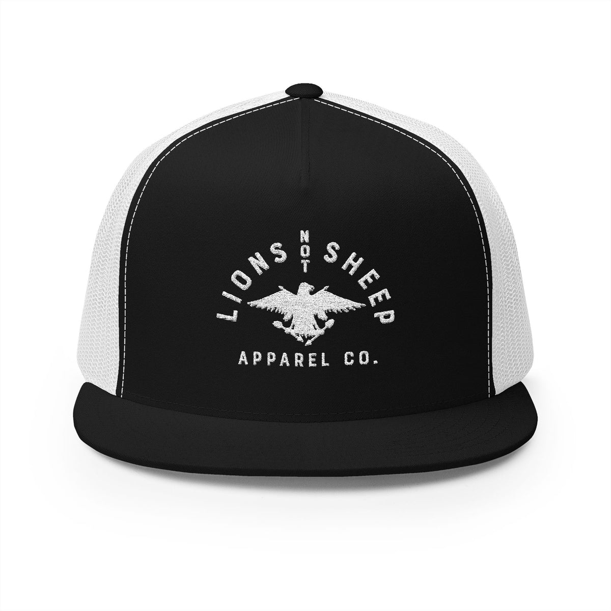 Lions Not Sheep &quot;Vintage Eagle&quot; 5 Panel Trucker Hat - Dark Version
