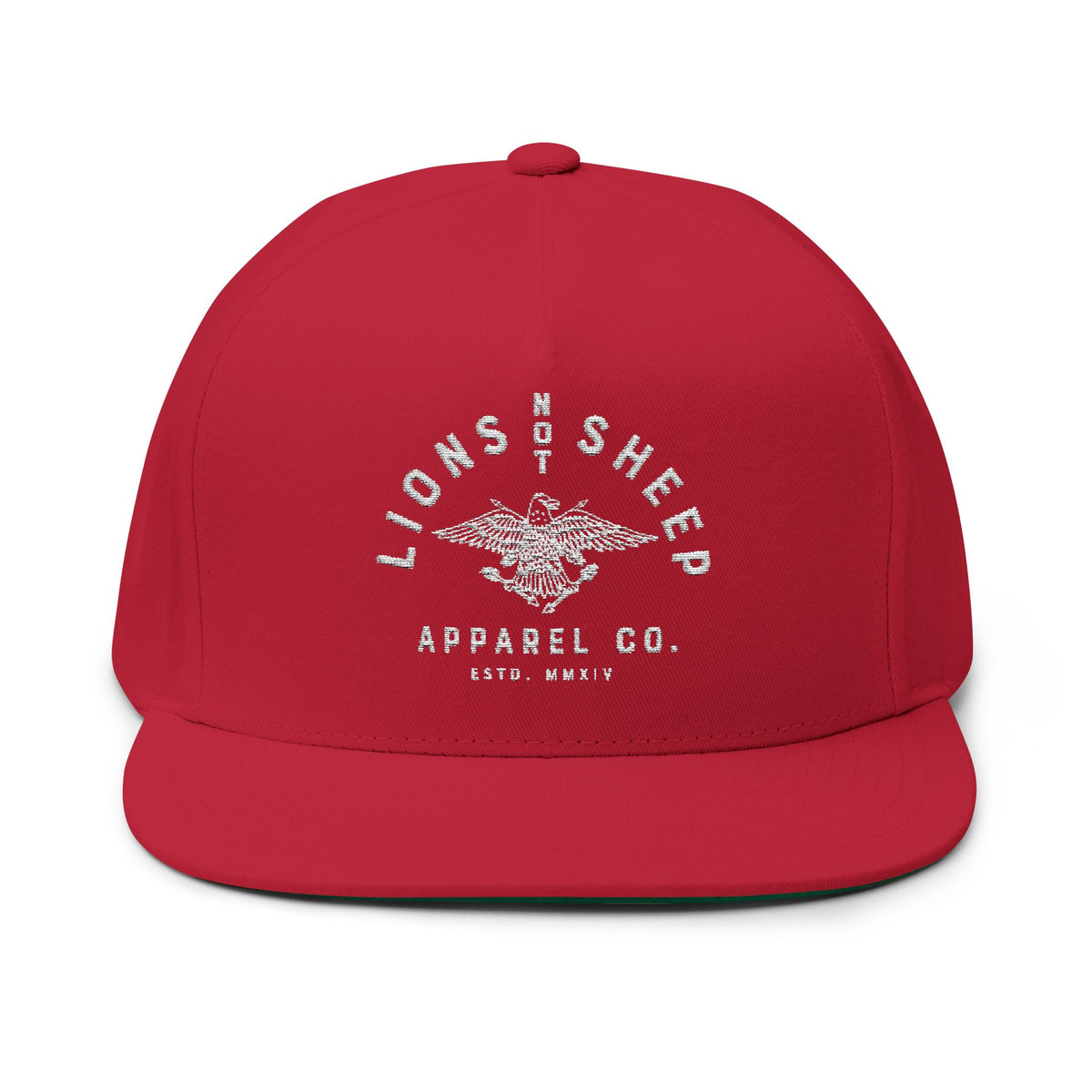 Lions Not Sheep &quot;Vintage Eagle&quot; Flat Bill Hat - Dark Version