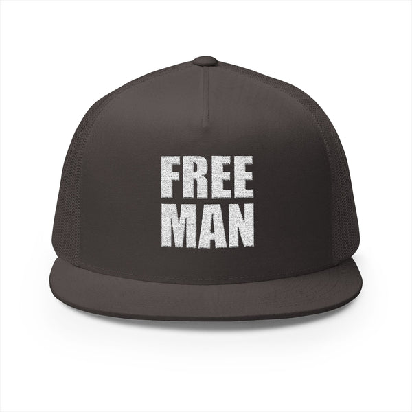 Lions Not Sheep "Free Man" 5 Panel Trucker Hat - Dark Version Old