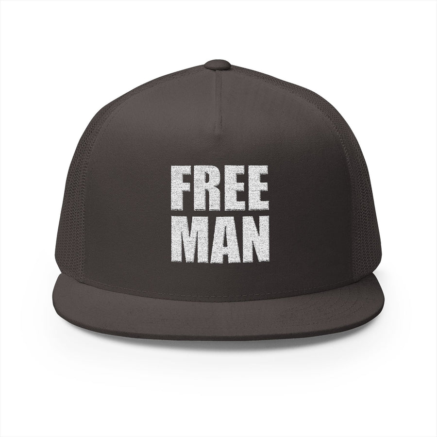 Lions Not Sheep "Free Man" 5 Panel Trucker Hat - Dark Version Old