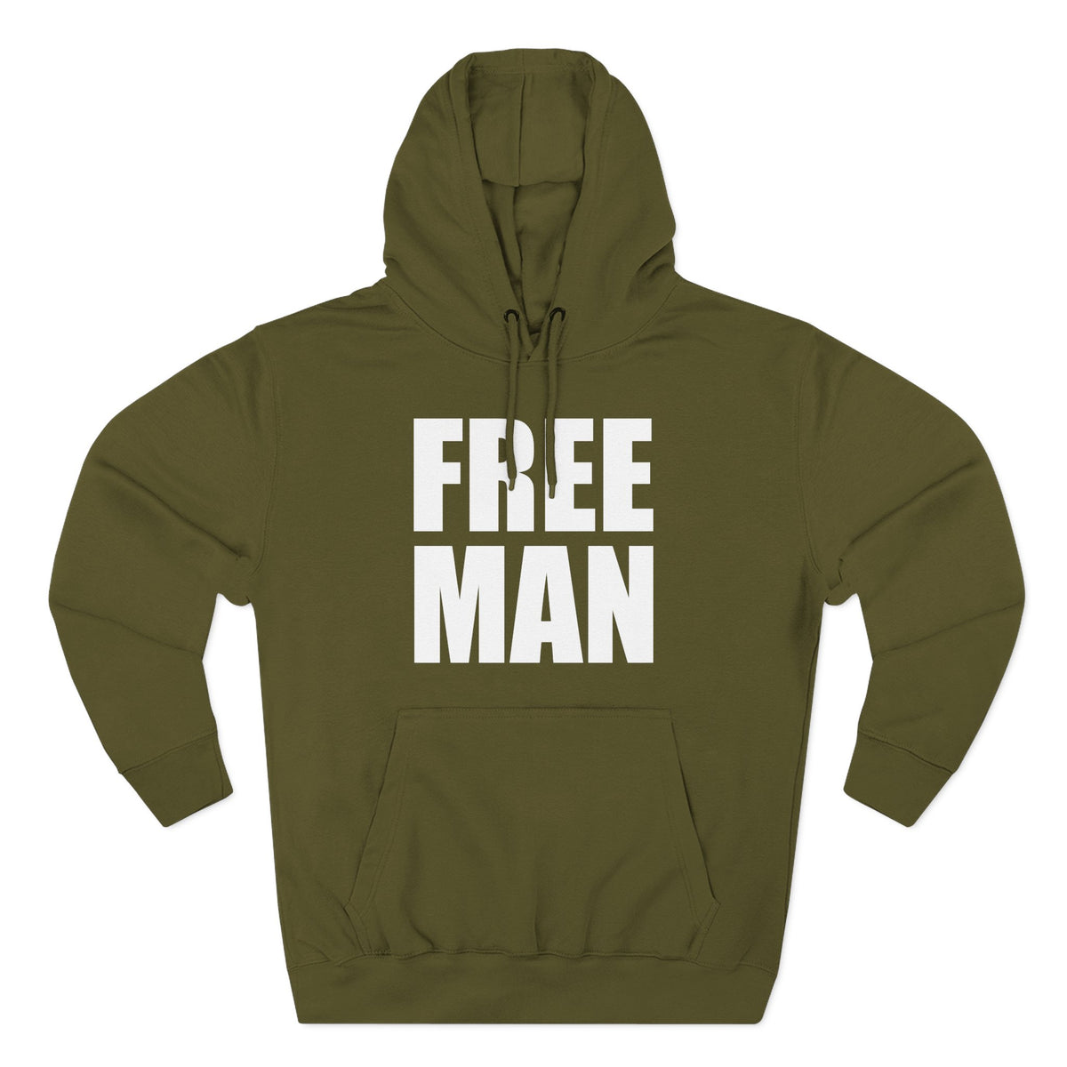 Lions Not Sheep &quot;Free Man&quot; Three-Panel Fleece Hoodie
