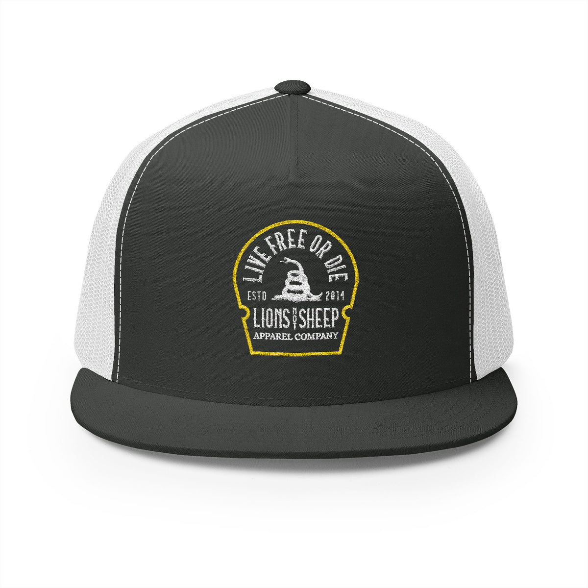 Lions Not Sheep &quot;Live Free or Die&quot; 5 Panel Trucker Hat