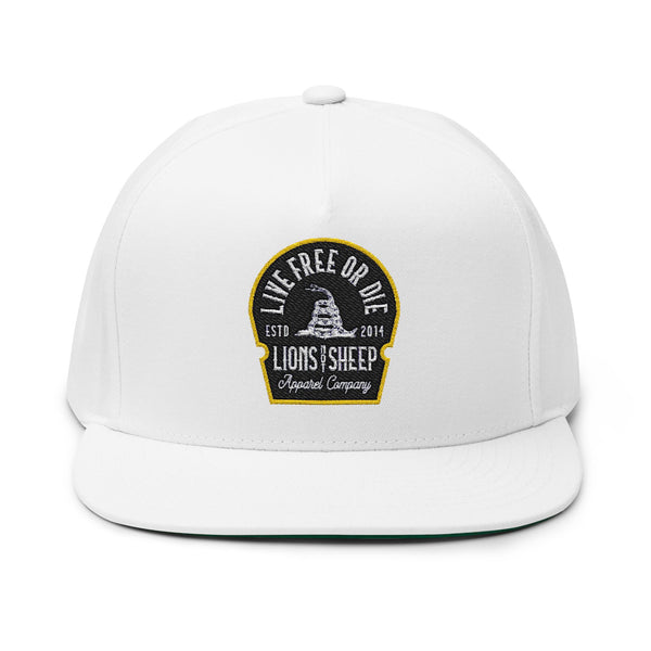 Lions Not Sheep "Live Free or Die" Flat Bill Hat Old