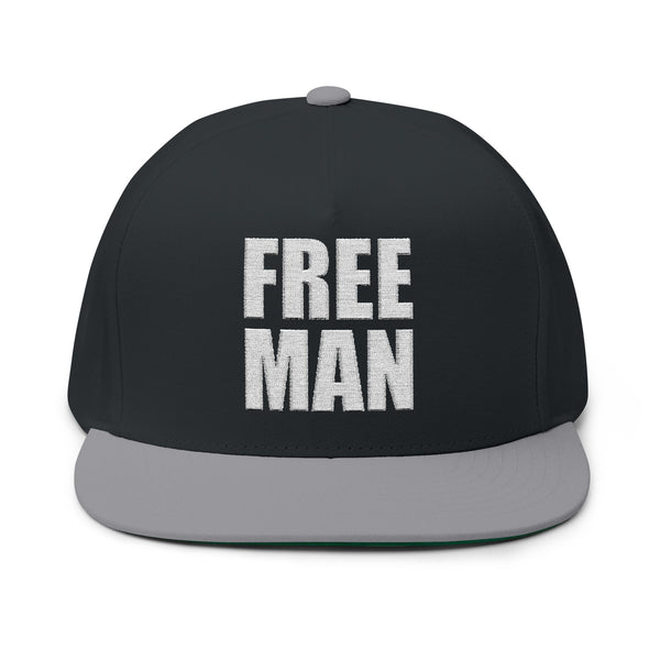 Lions Not Sheep "Free Man" Flat Bill Hat - Dark Version Old