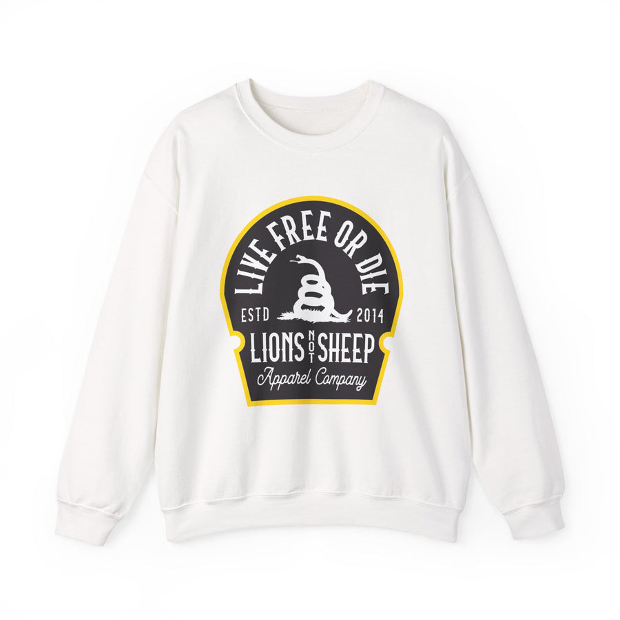 Lions Not Sheep "Live Free or Die" Unisex Crewneck Sweatshirt