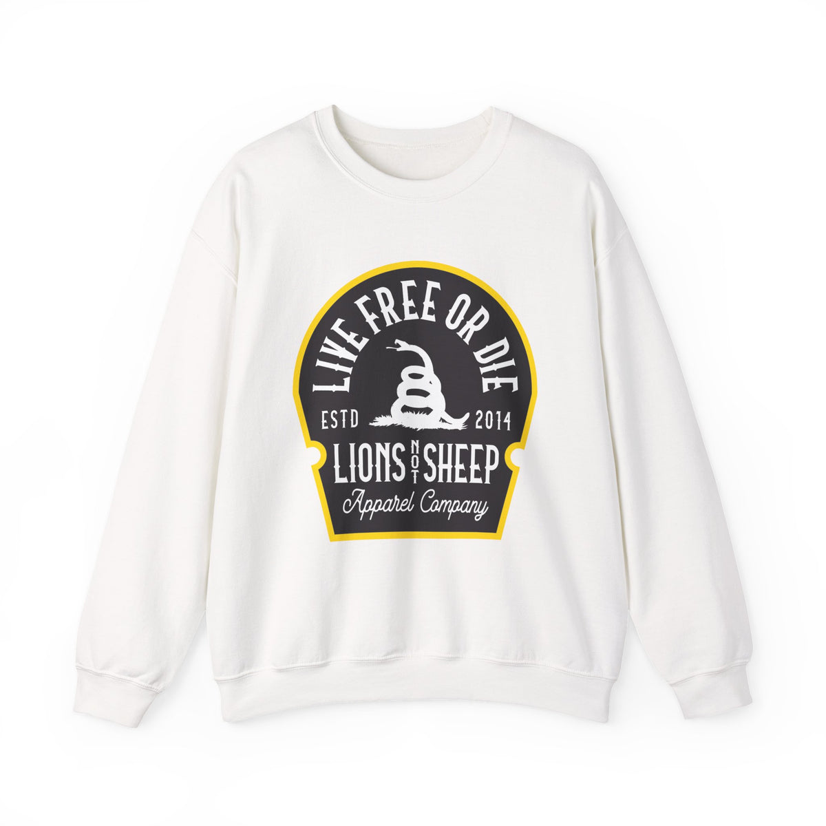 Lions Not Sheep "Live Free or Die" Unisex Crewneck Sweatshirt