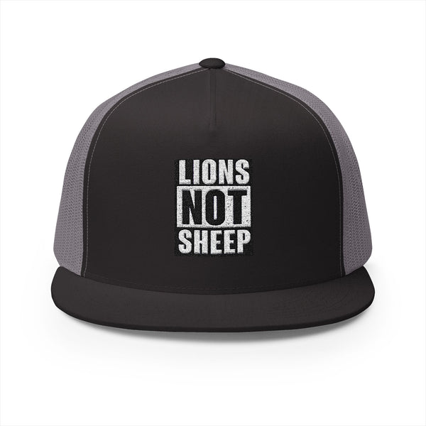 Lions Not Sheep "Straight Outta" 5 Panel Trucker Hat Old
