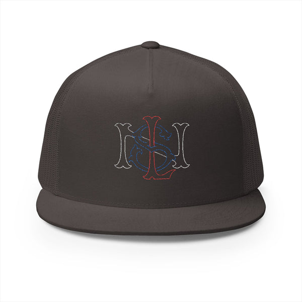 Lions Not Sheep "Yankee" 5 Panel Trucker Hat - Dark Version Old
