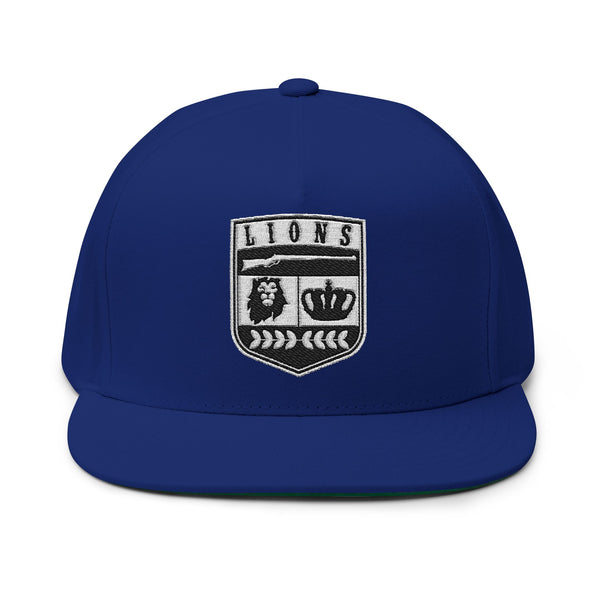 Lions Not Sheep "Crest" Flat Bill Hat - Dark Version Old