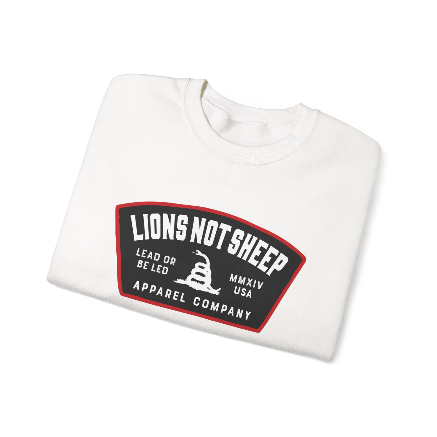Lions Not Sheep "Lead From the Front" Unisex Crewneck Sweatshirt