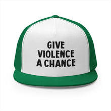 Lions Not Sheep "Give Violence A Chance" 5 Panel Trucker Hat - Light Version Old