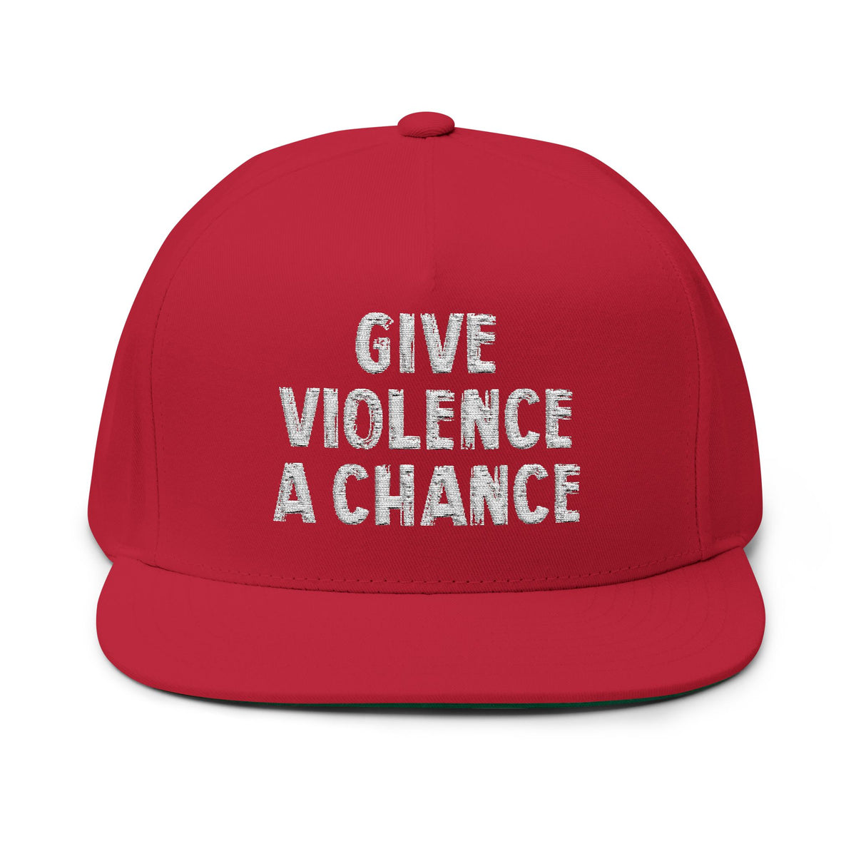 Lions Not Sheep &quot;Give Violence A Chance&quot; Flat Bill Hat - Dark Version
