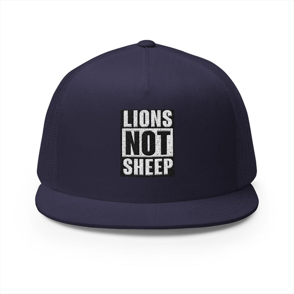Lions Not Sheep "Straight Outta" 5 Panel Trucker Hat Old