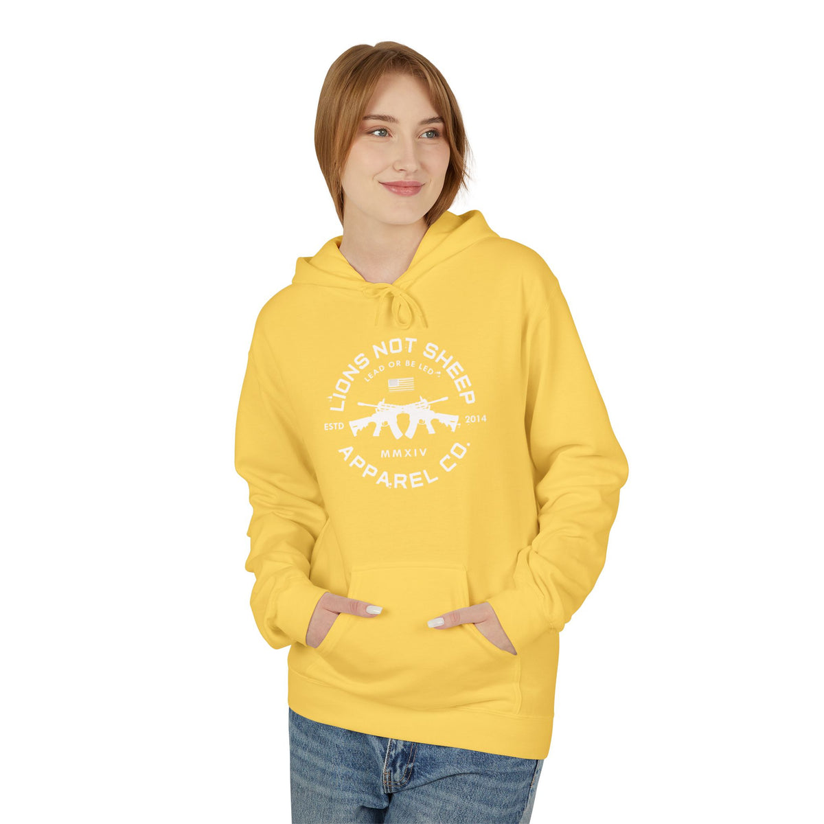 Lions Not Sheep "Cross Guns" Softstyle Fleece Hoodie