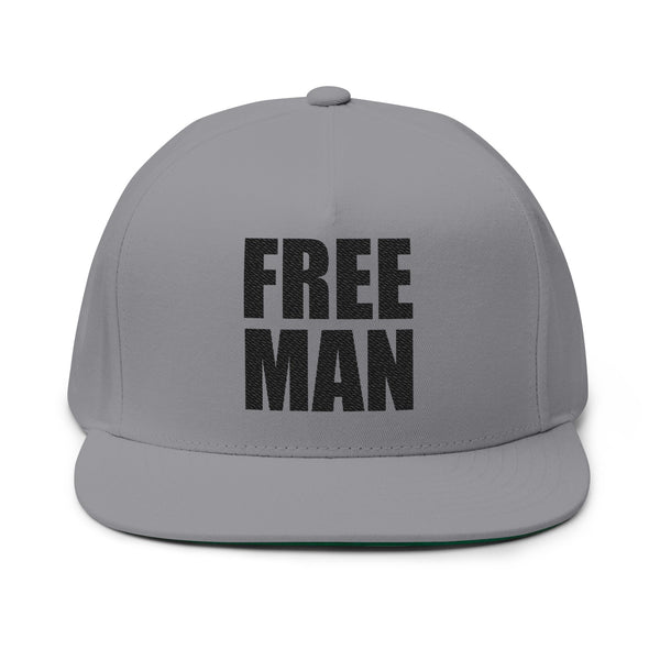 Lions Not Sheep "Free Man" Flat Bill Hat - Light Version Old