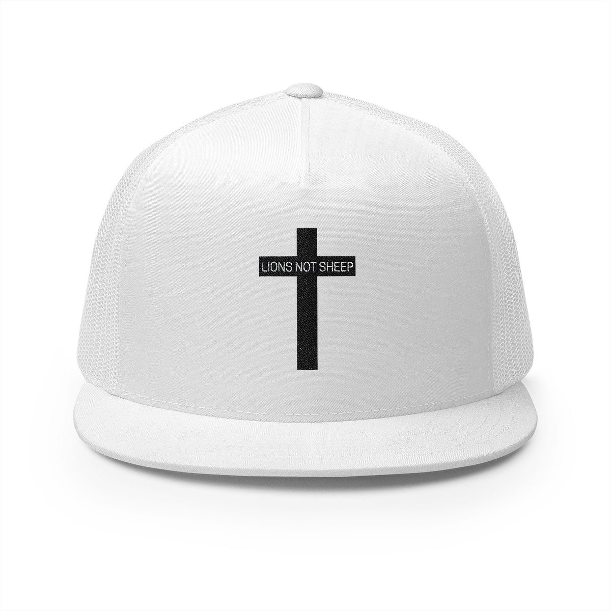 Lions Not Sheep &quot;Cross&quot; 5 Panel Trucker Hat - Light Version