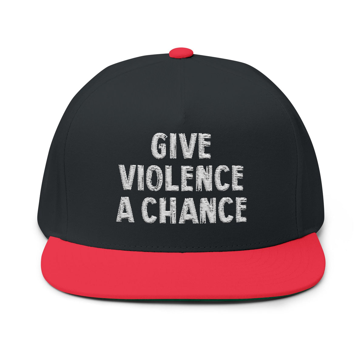 Lions Not Sheep &quot;Give Violence A Chance&quot; Flat Bill Hat - Dark Version