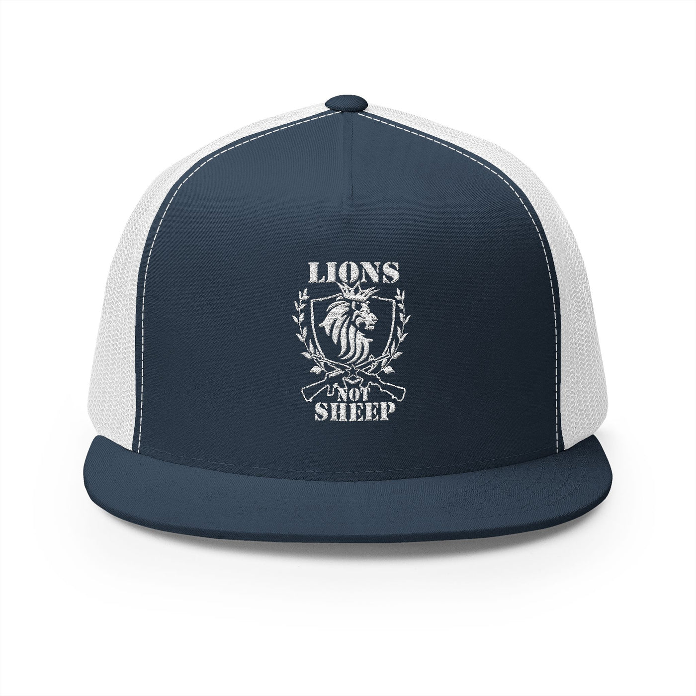 Lions Not Sheep "Rifle" 5 Panel Trucker Hat - Dark Version Old